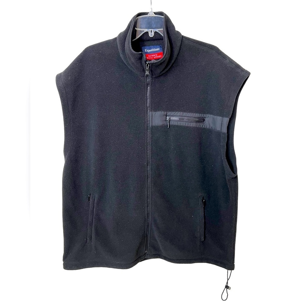 EXPEDITIONS AUTHENTIC ATHLETIC APPAREL SIZE 2XL A FLEECED VEST WITH POCKETS☑️